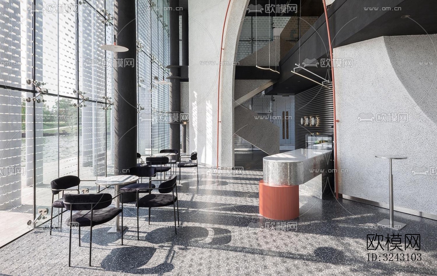 现代咖啡奶茶效果图下载（渲染图8）