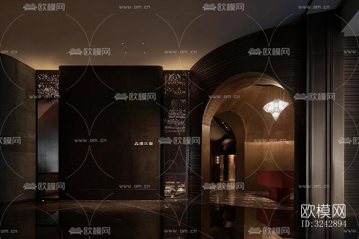 现代中餐厅效果图下载（渲染图7）