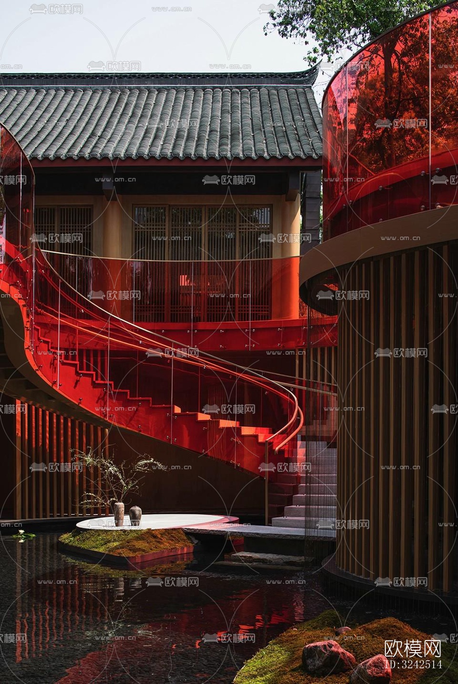 中式中餐厅效果图下载（渲染图13）