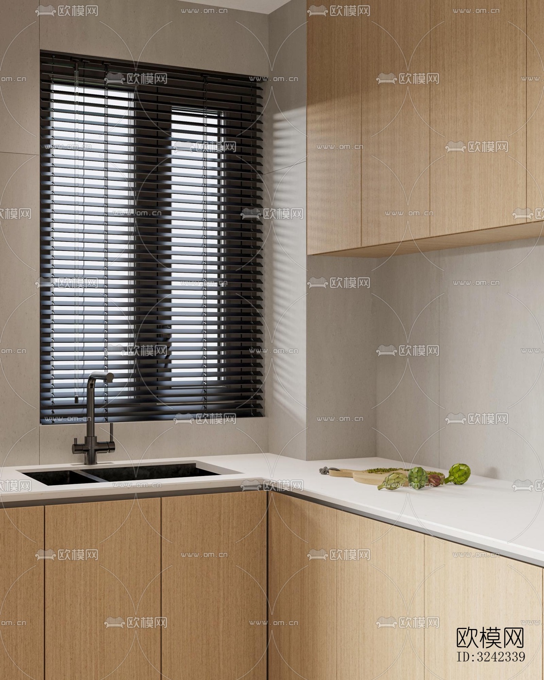 现代客餐厅效果图下载（渲染图1）