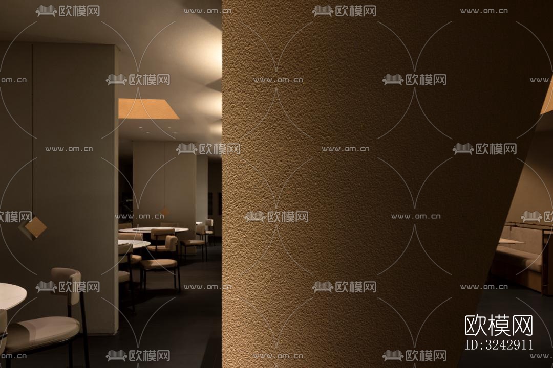 现代中餐厅效果图下载（渲染图8）