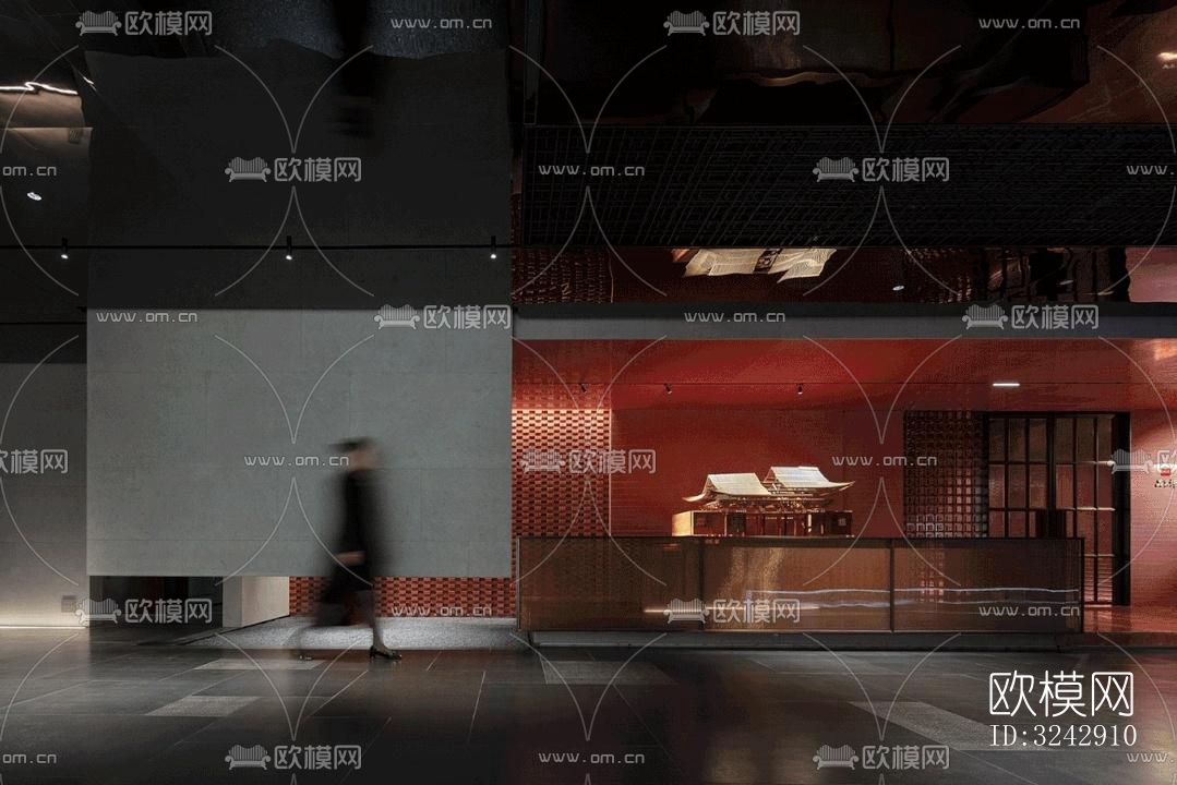 现代中餐厅效果图下载（渲染图2）