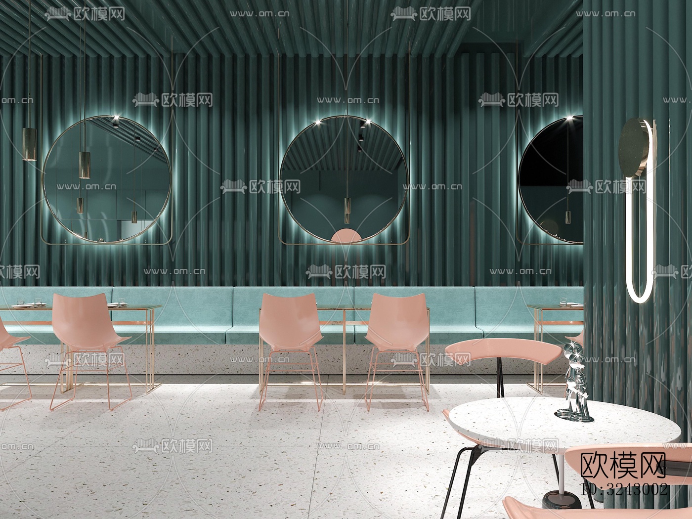 北欧咖啡奶茶效果图下载（渲染图1）