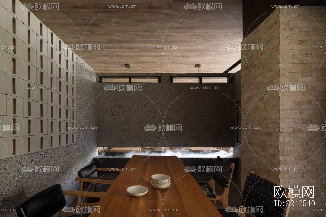 侘寂中餐厅效果图下载（渲染图14）