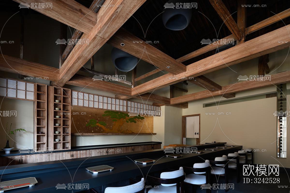 中式中餐厅效果图下载（渲染图14）