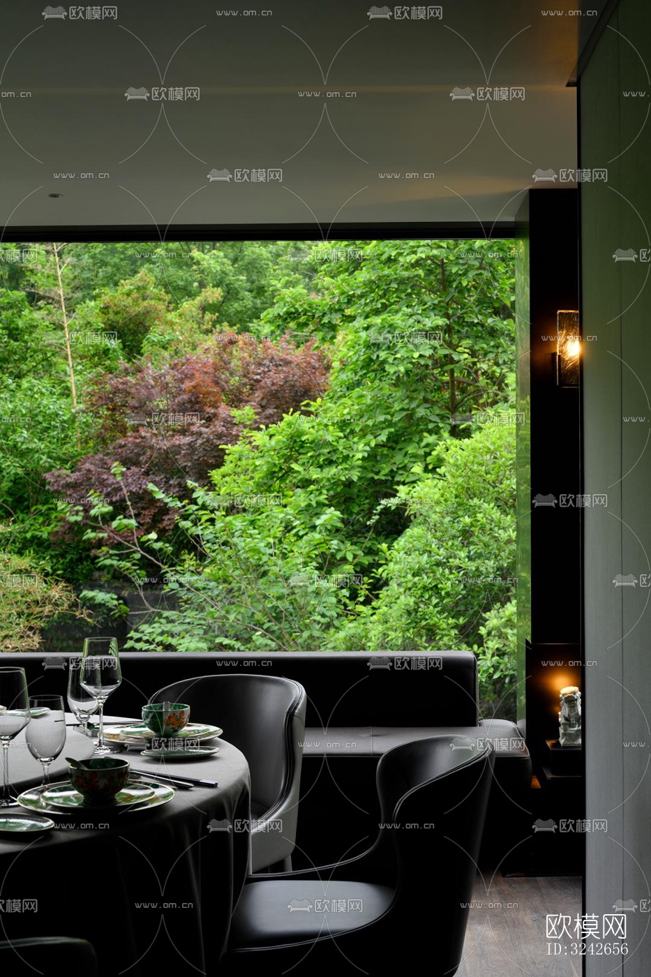 新中式中餐厅效果图下载（渲染图9）