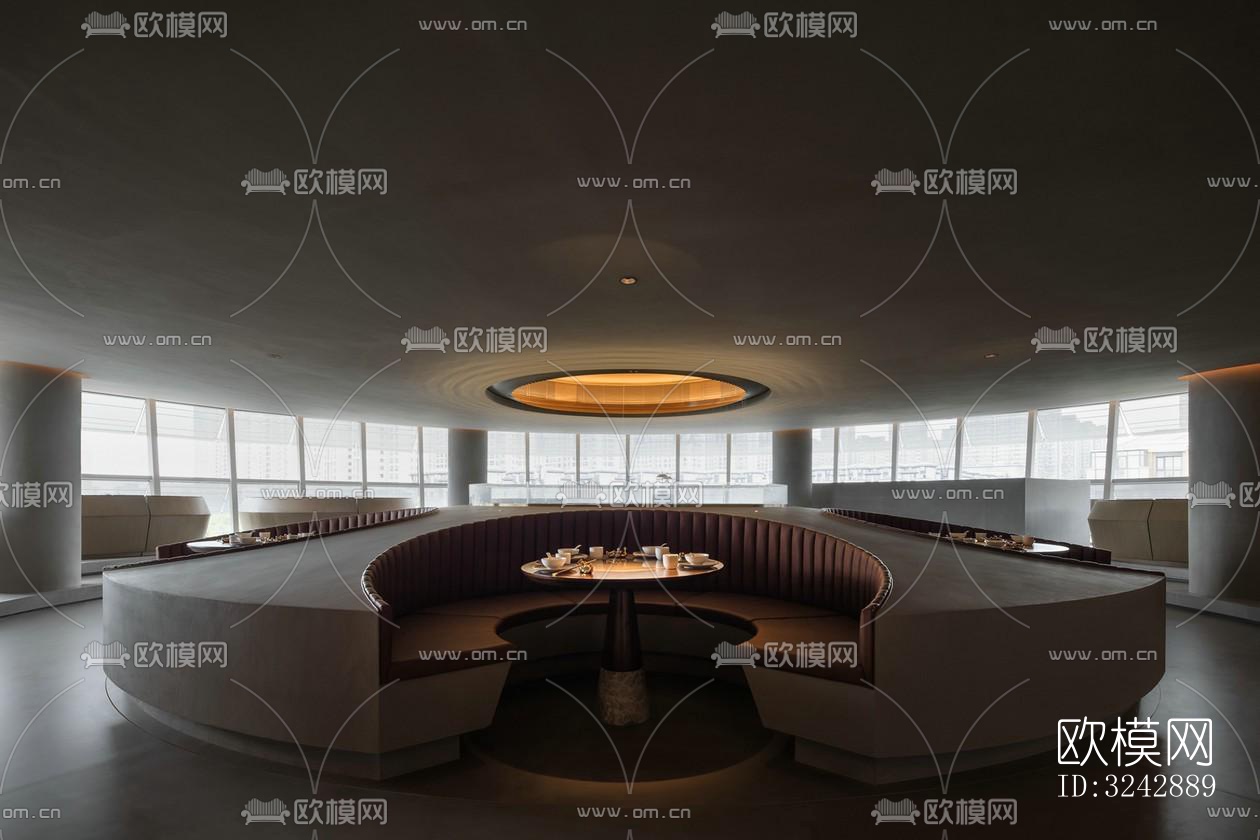 现代中餐厅效果图下载（渲染图8）
