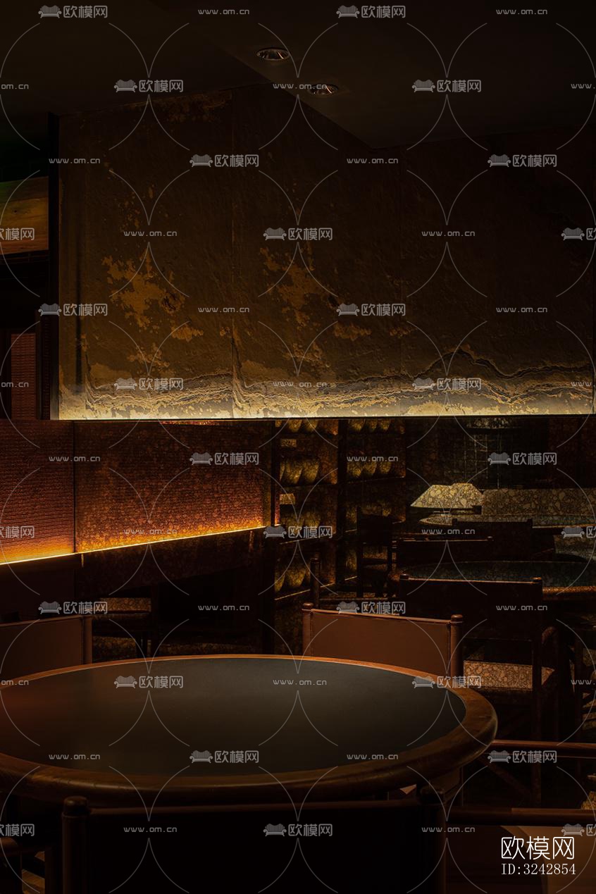 新中式中餐厅效果图下载（渲染图6）