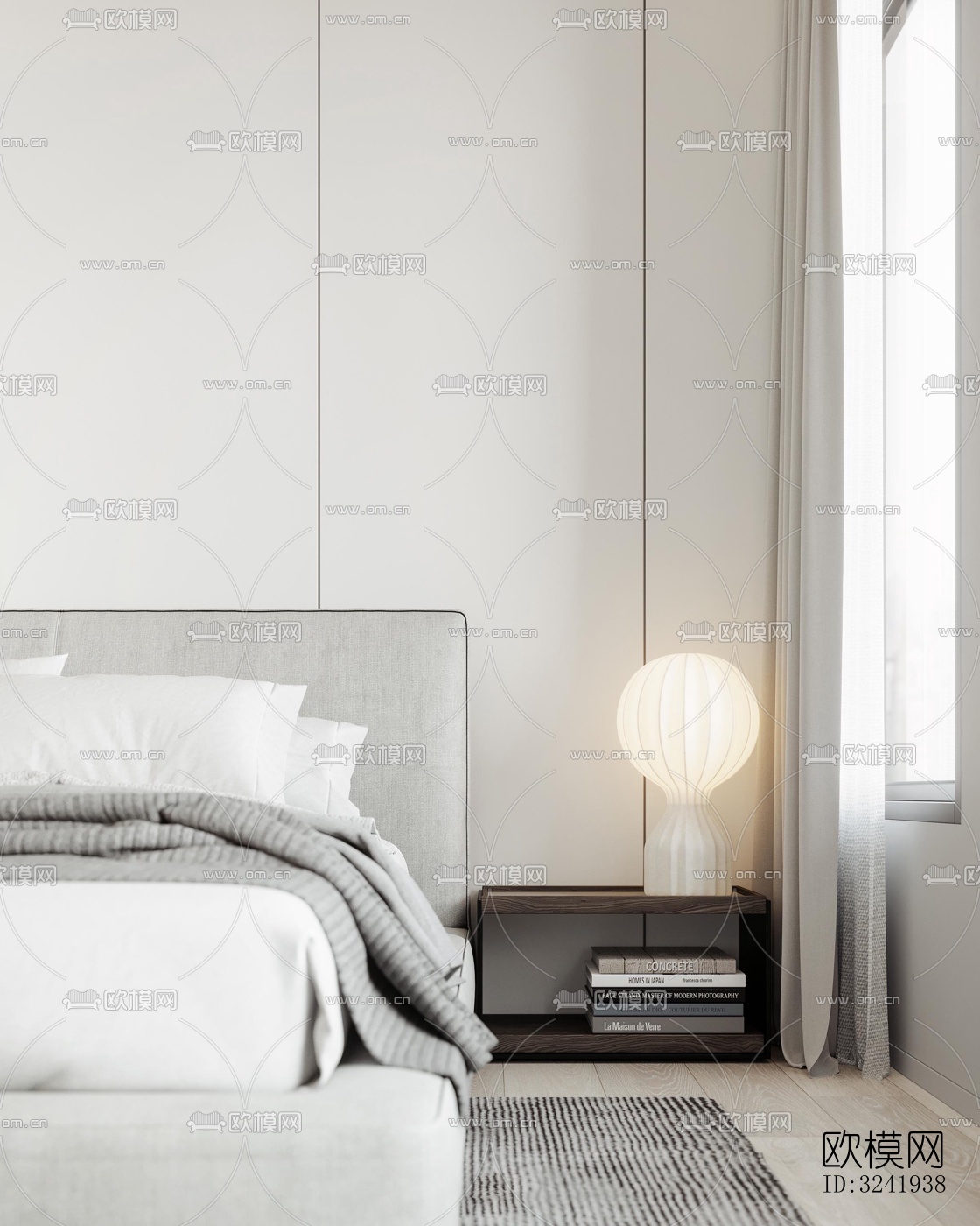 现代卧室效果图下载（渲染图18）