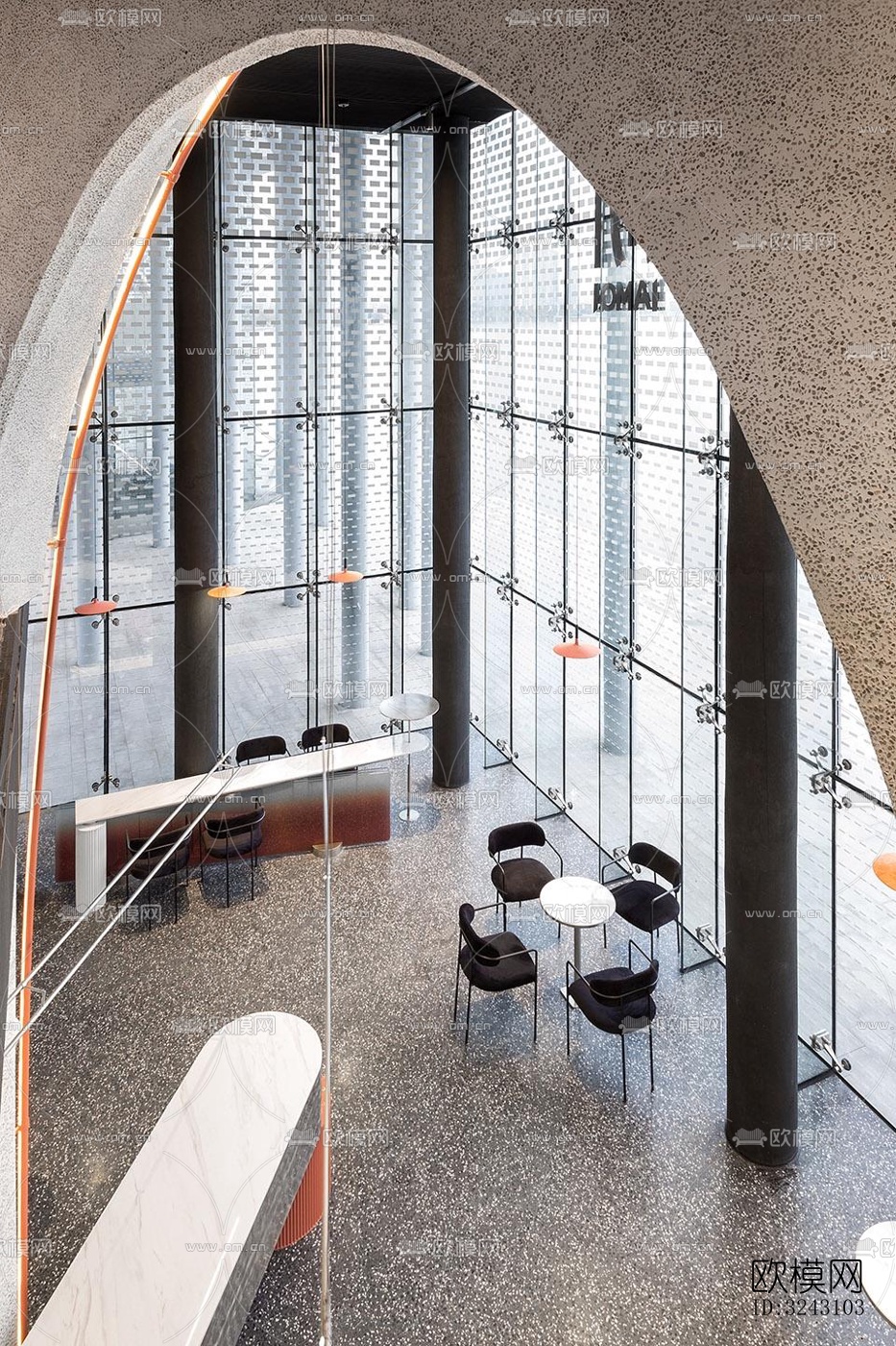 现代咖啡奶茶效果图下载（渲染图12）