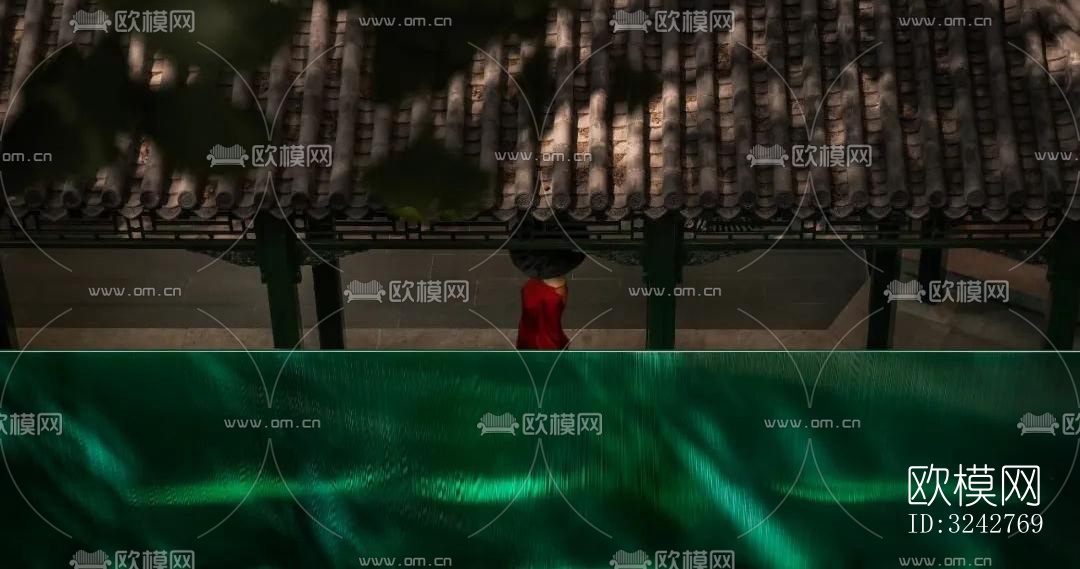 新中式中餐厅效果图下载（渲染图3）