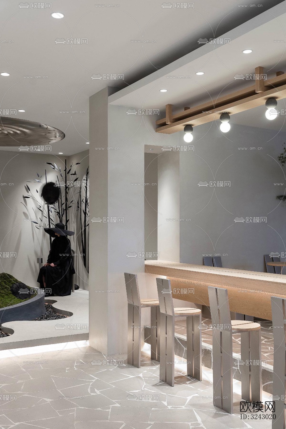 现代咖啡奶茶效果图下载（渲染图17）