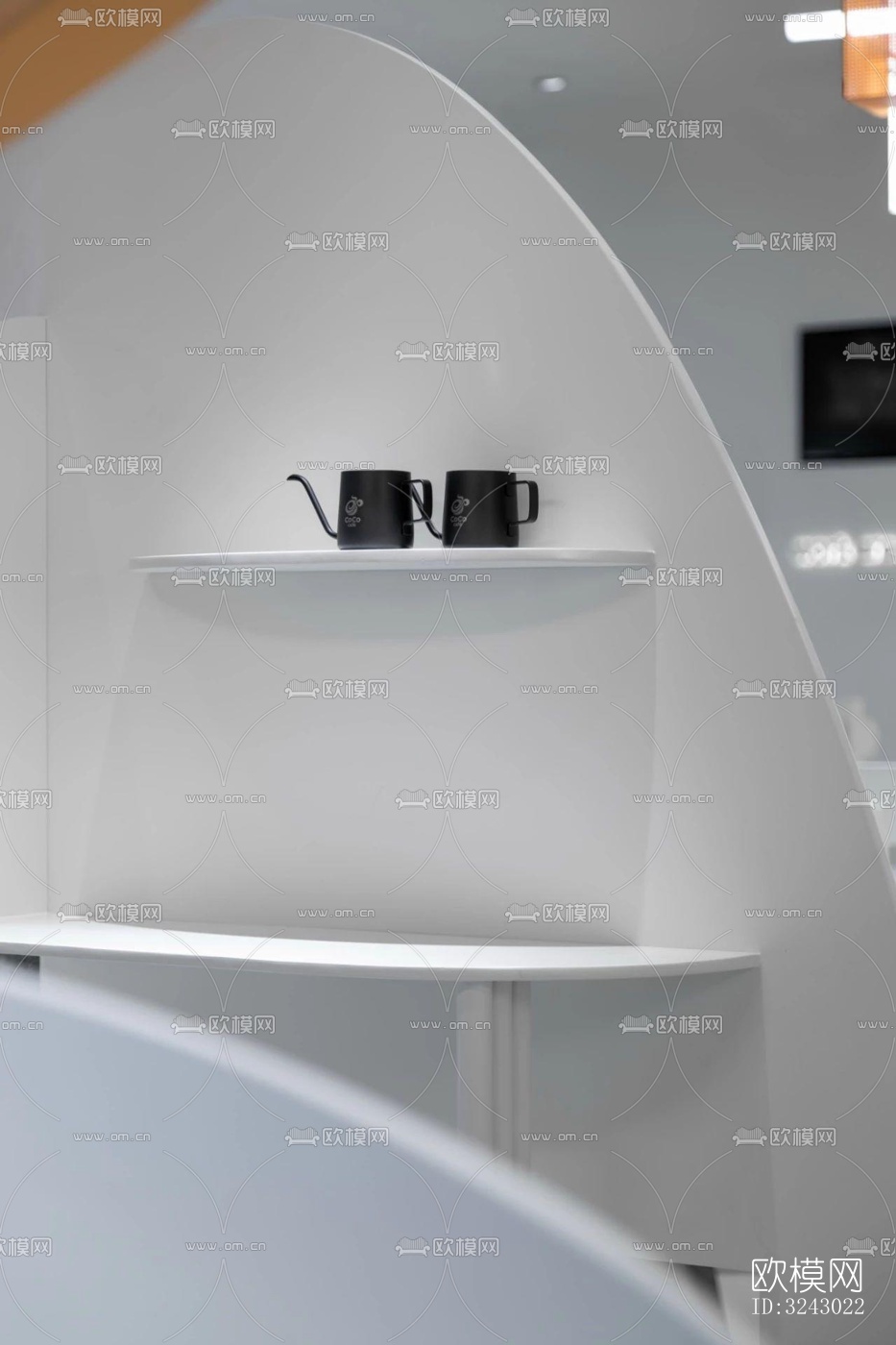 现代咖啡奶茶效果图下载（渲染图13）