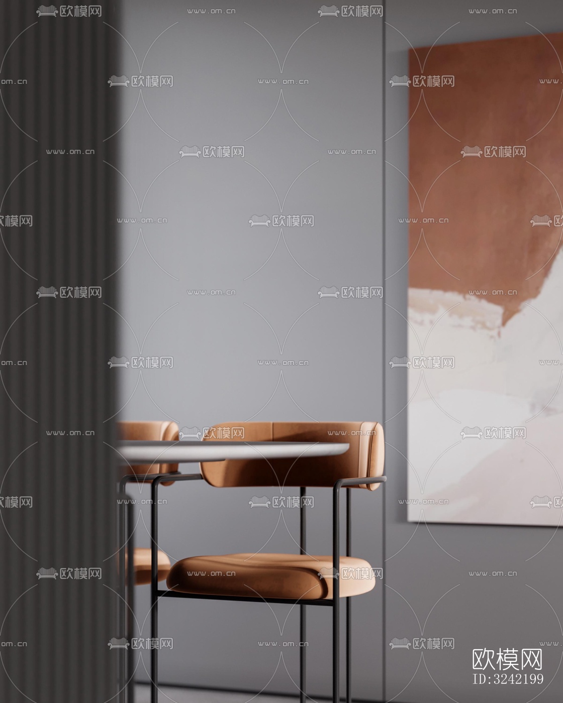 现代客餐厅效果图下载（渲染图4）