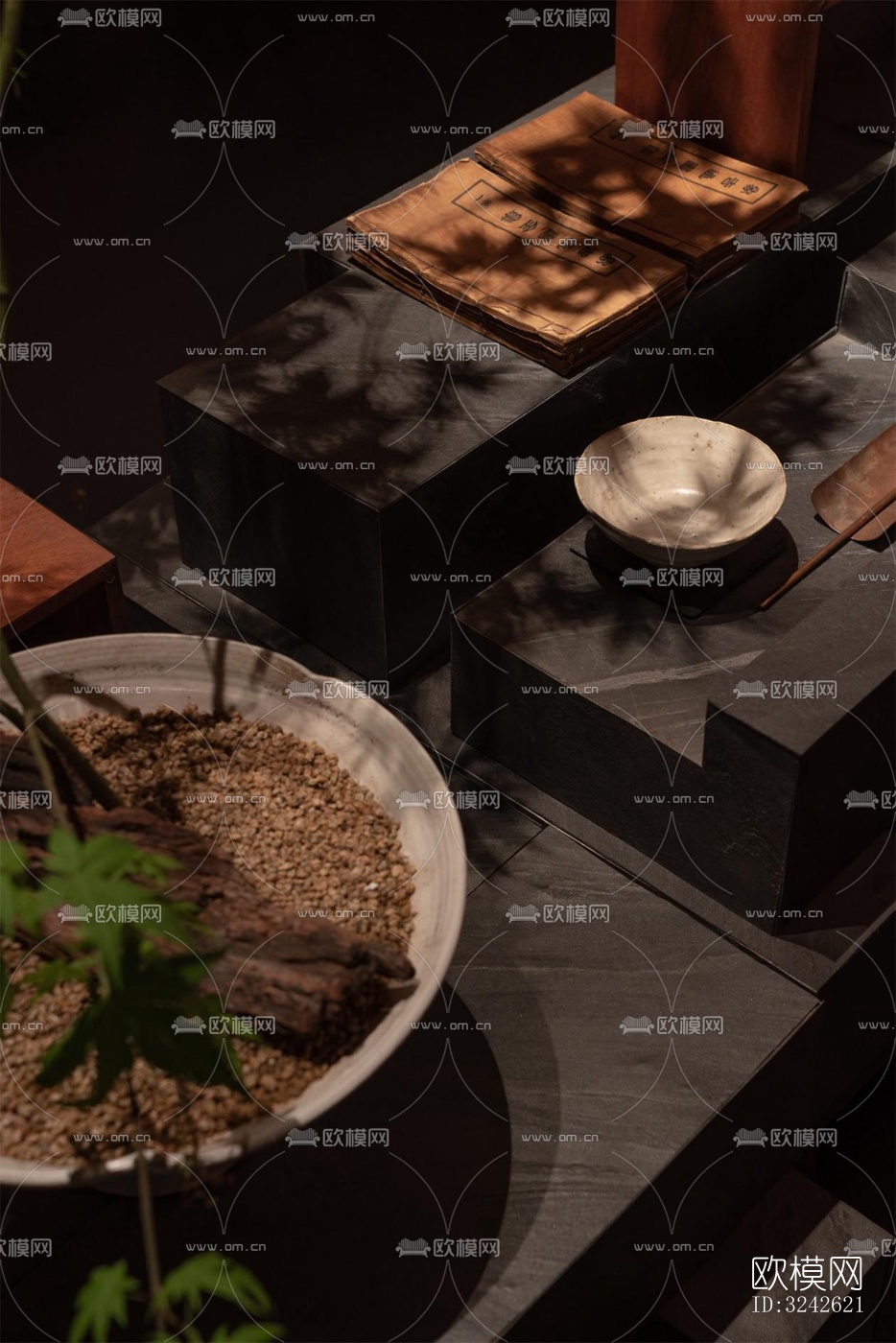 新中式中餐厅效果图下载（渲染图3）