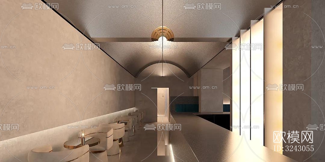 现代咖啡奶茶效果图下载（渲染图15）