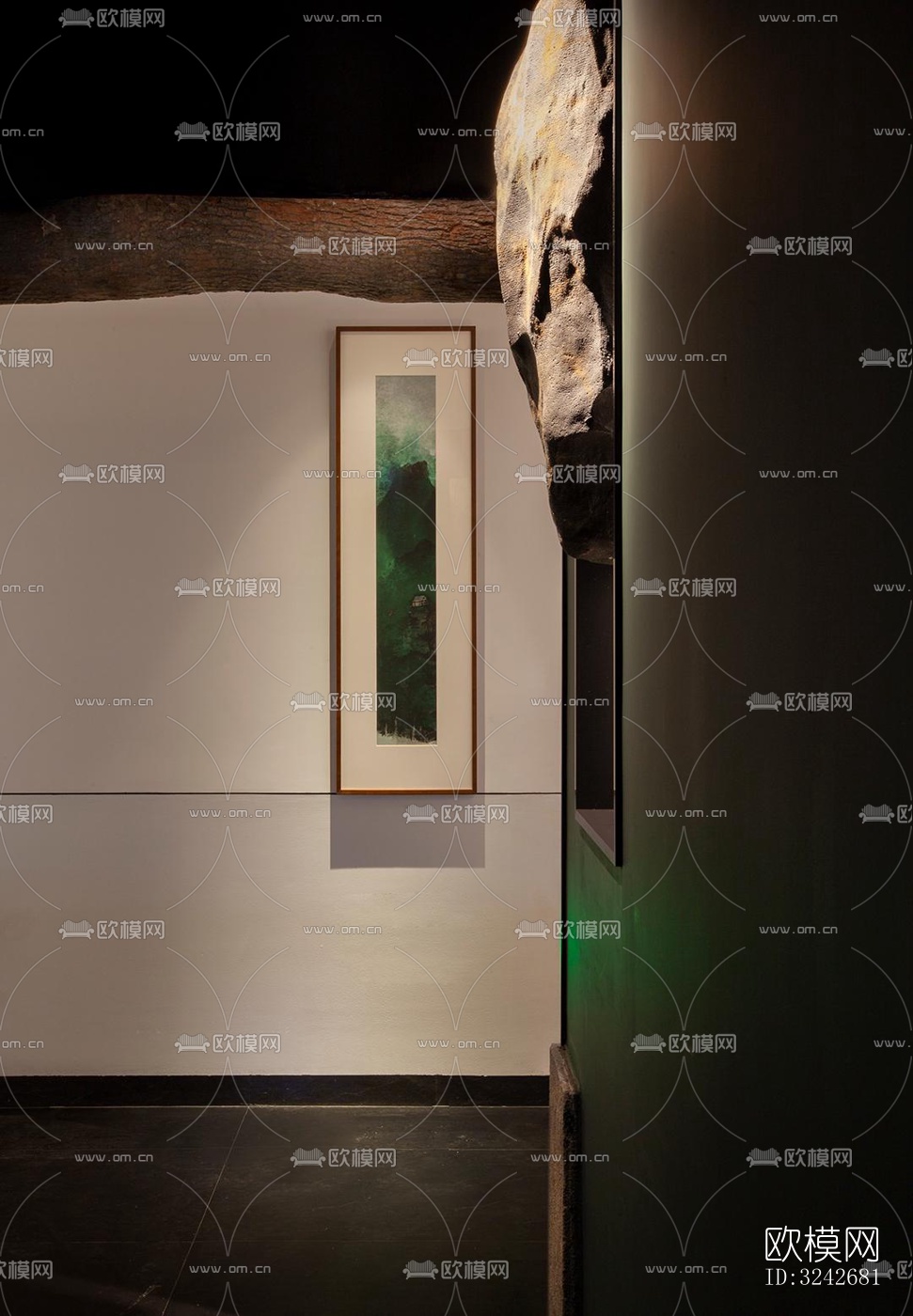 新中式中餐厅效果图下载（渲染图16）