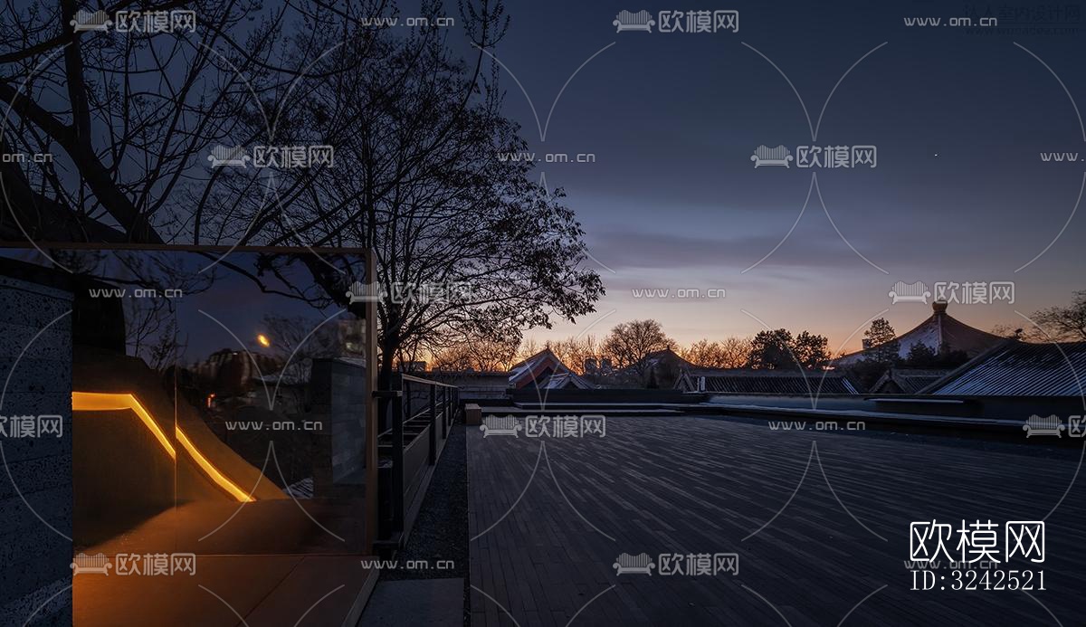 中式中餐厅效果图下载（渲染图15）