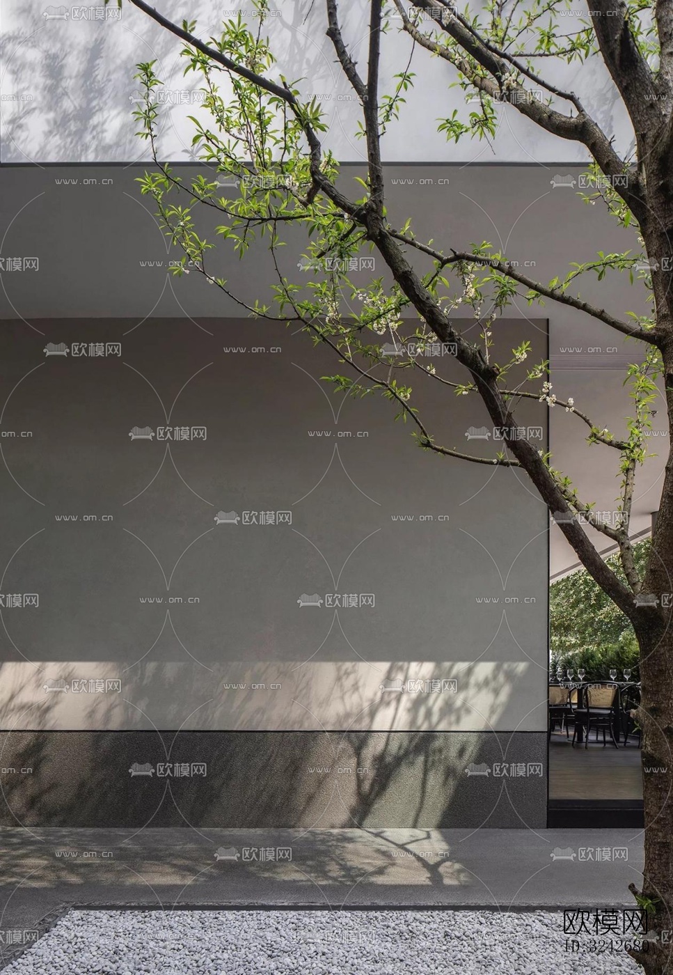 新中式中餐厅效果图下载（渲染图18）