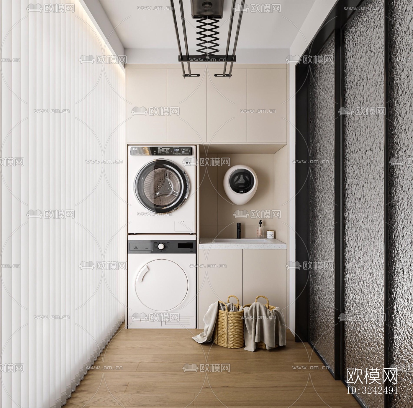 现代阳台花园效果图下载（渲染图5）