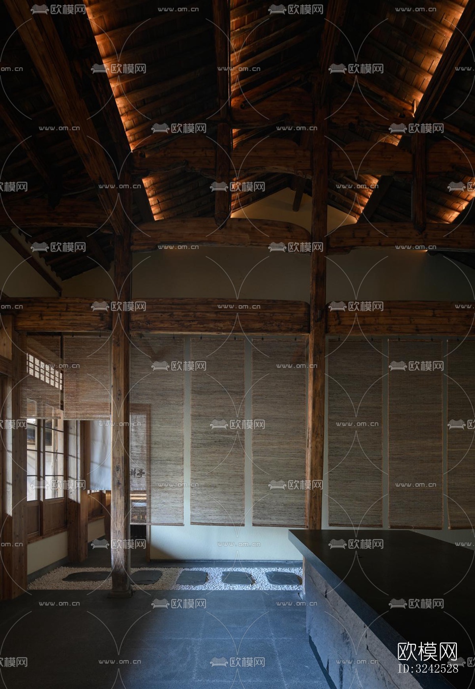 中式中餐厅效果图下载（渲染图9）