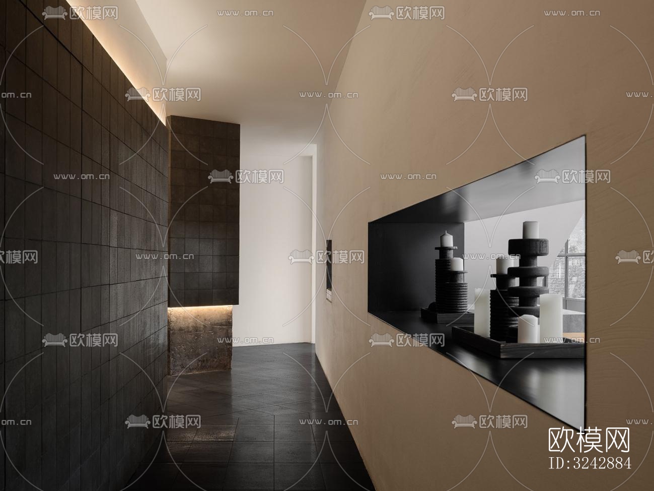 现代中餐厅效果图下载（渲染图12）