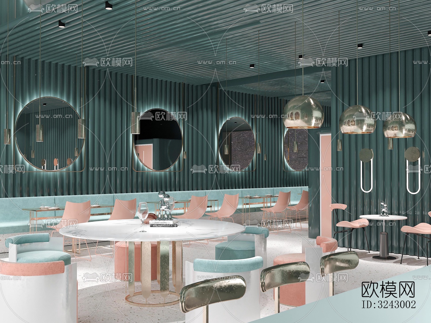 北欧咖啡奶茶效果图下载（渲染图8）