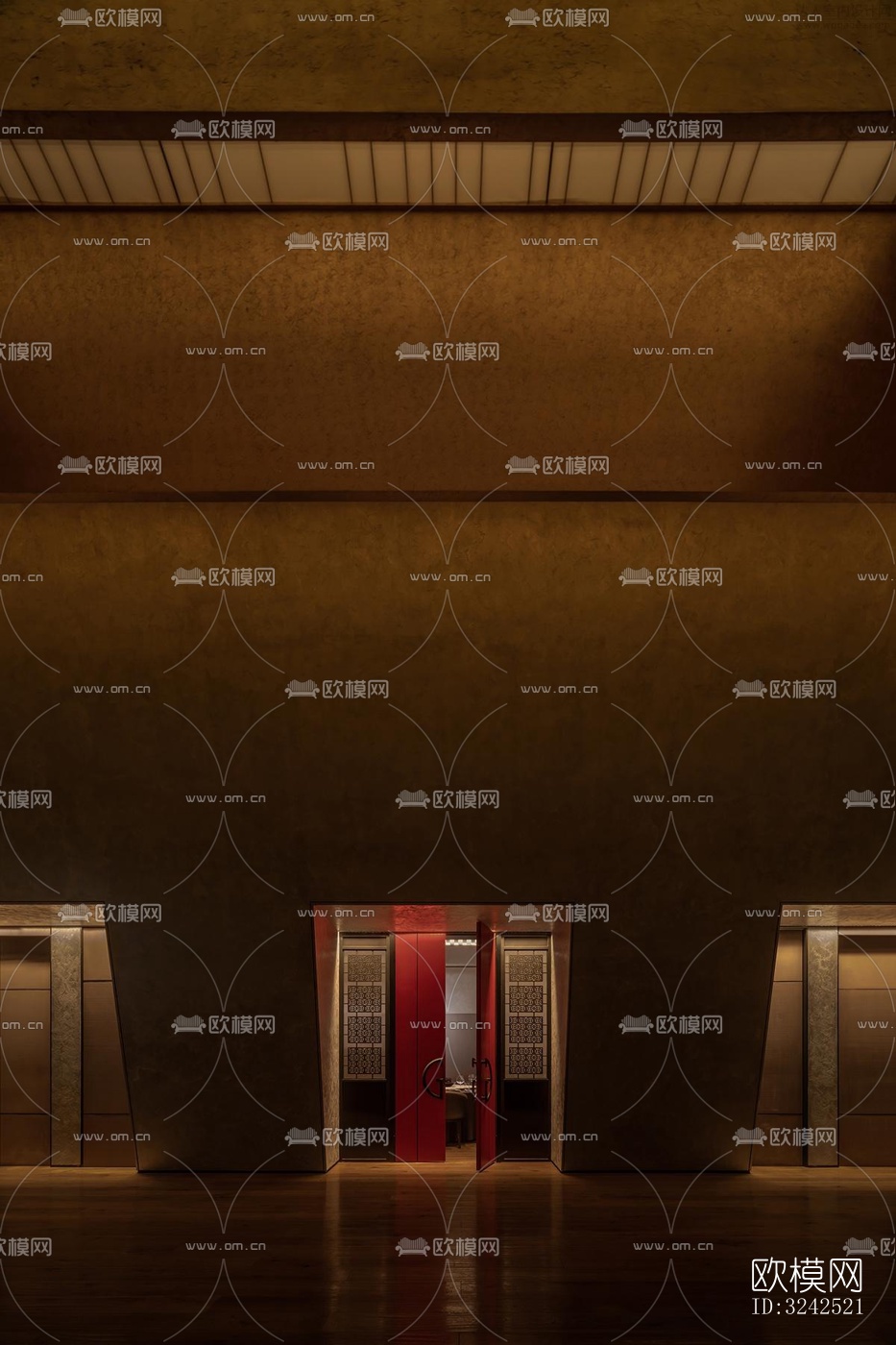 中式中餐厅效果图下载（渲染图14）