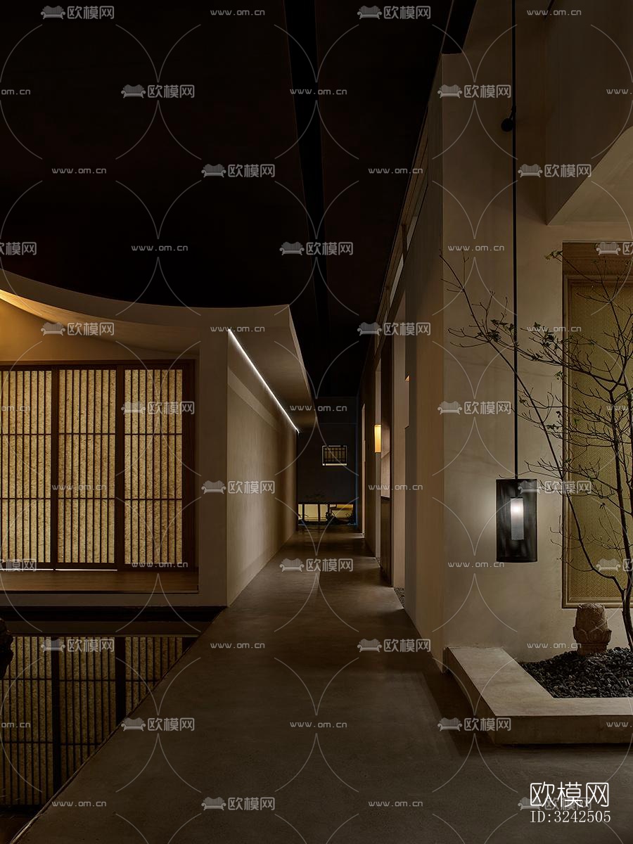 中古风中餐厅效果图下载（渲染图16）