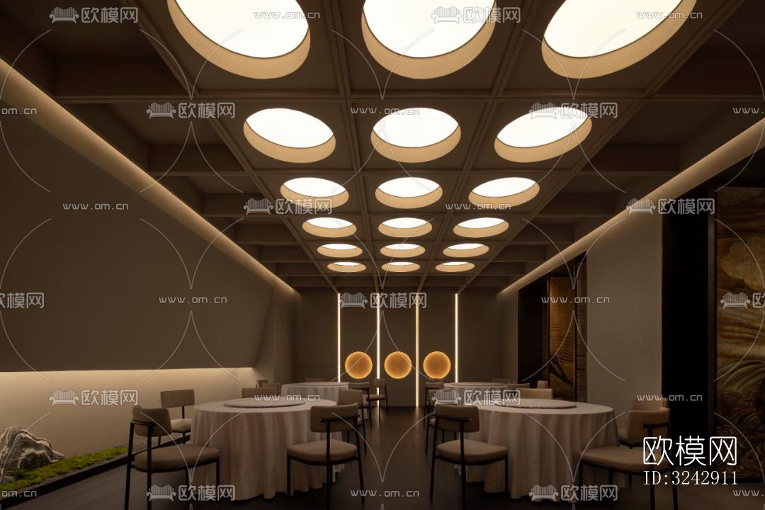 现代中餐厅效果图下载（渲染图20）