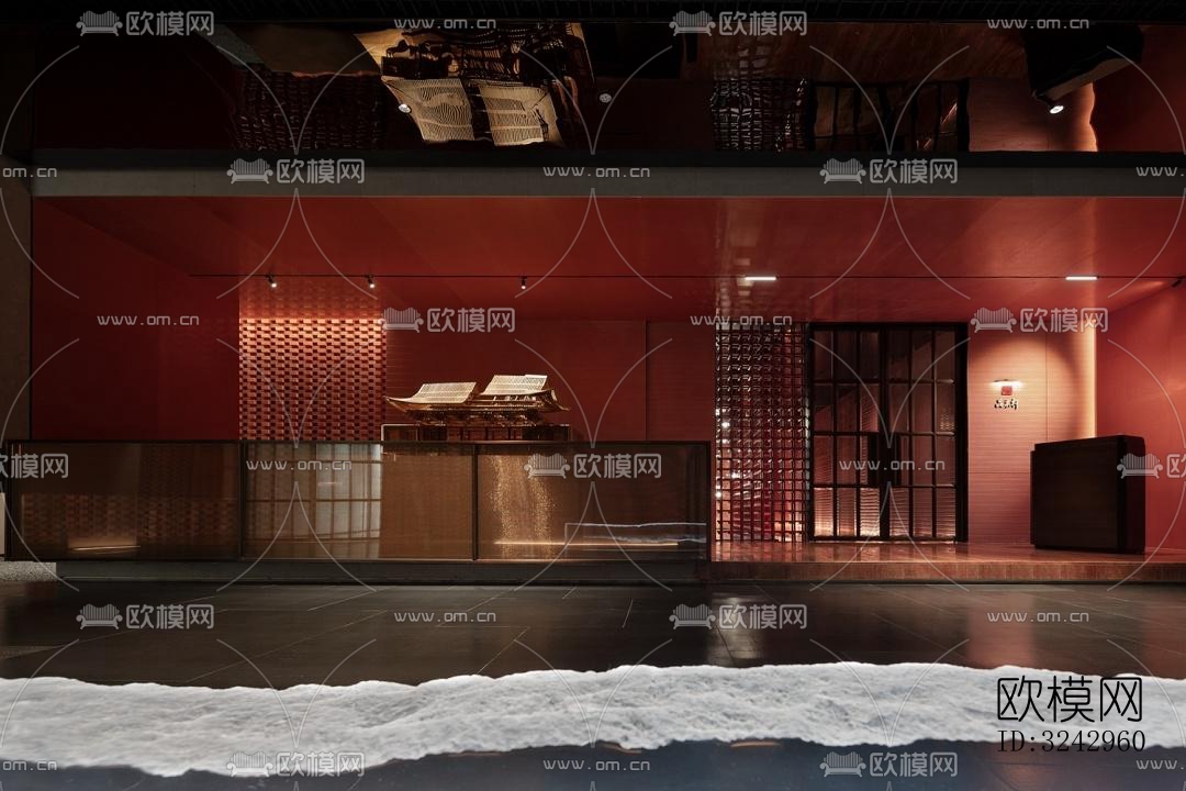 现代中餐厅效果图下载（渲染图15）