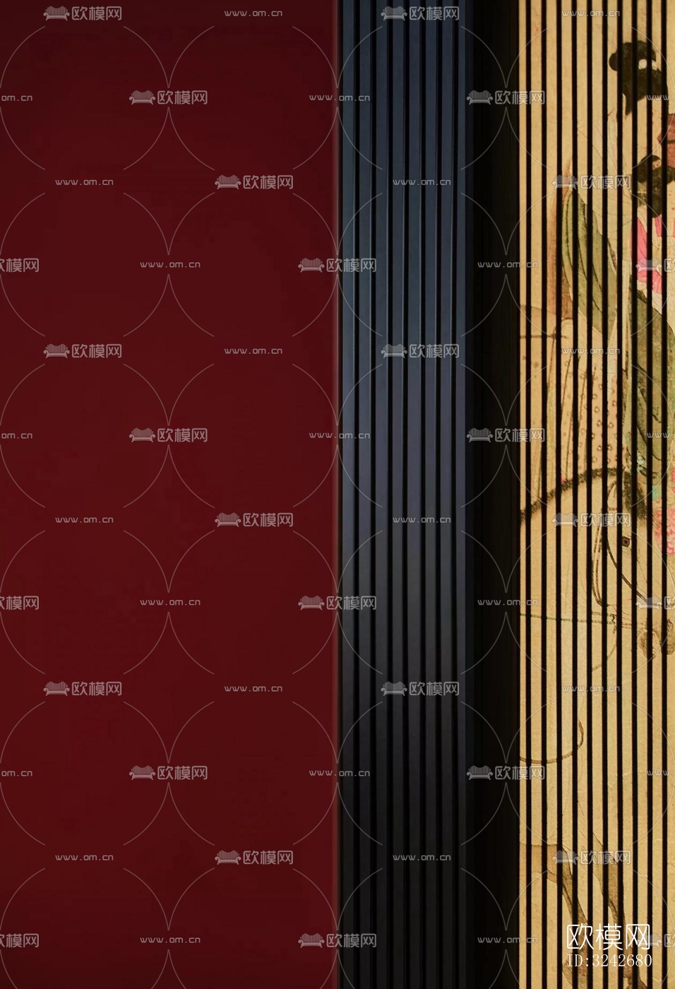 新中式中餐厅效果图下载（渲染图8）