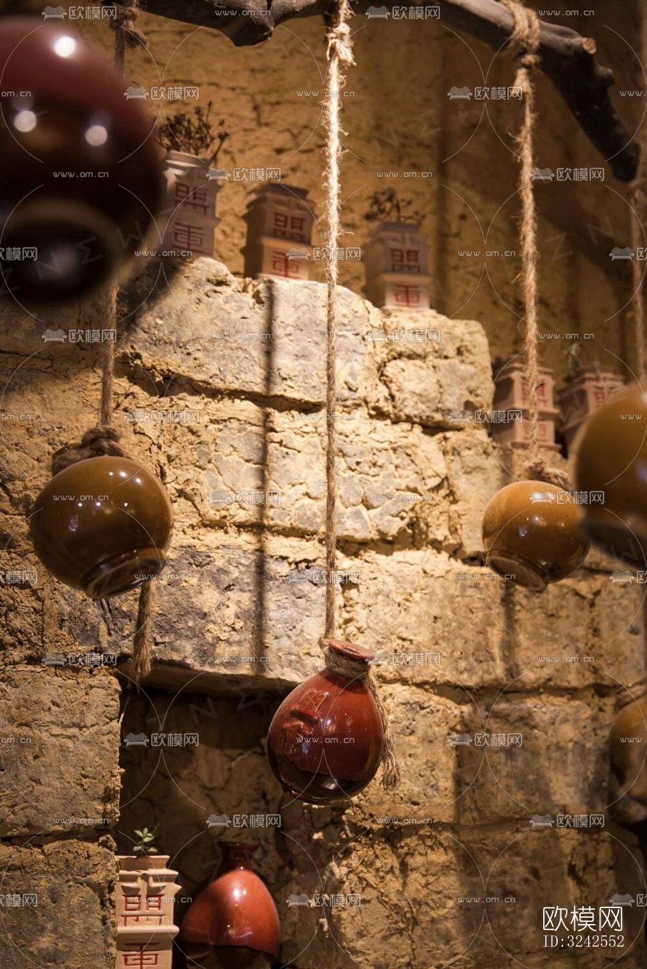 原木风中餐厅效果图下载（渲染图15）