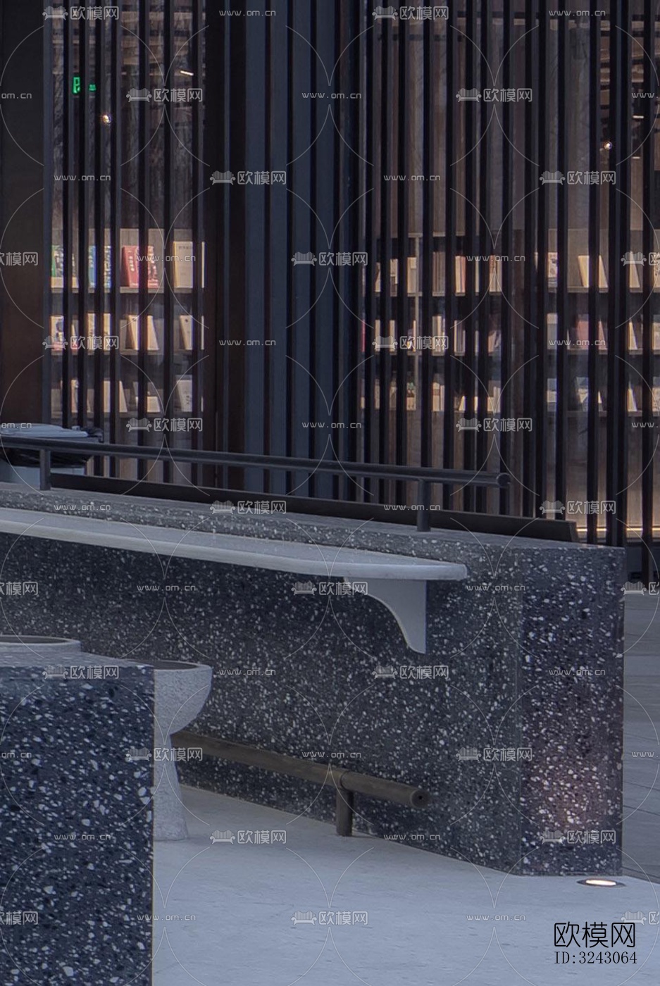 现代咖啡奶茶效果图下载（渲染图11）