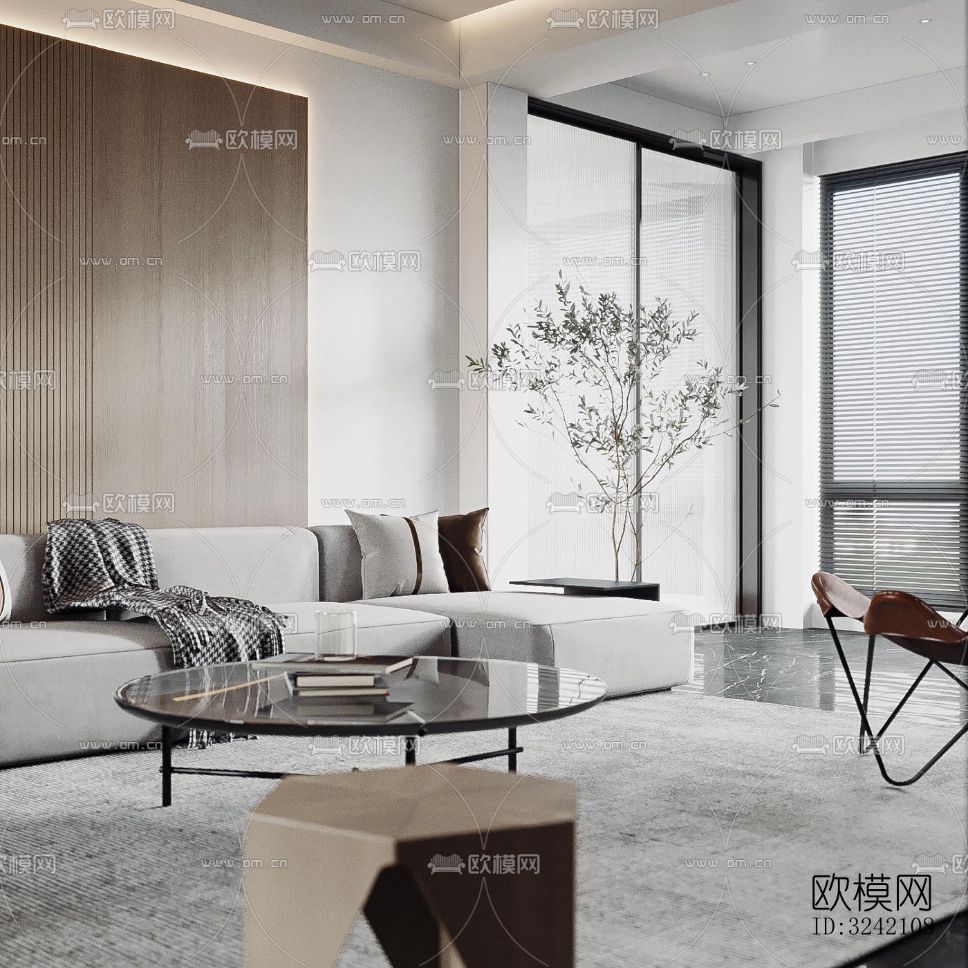 现代客餐厅效果图下载（渲染图7）