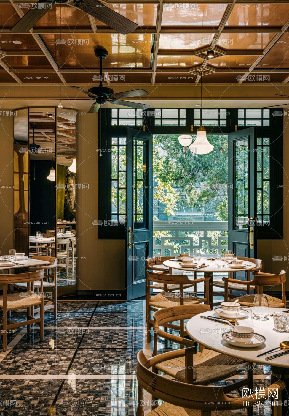 东南亚中餐厅效果图下载（渲染图9）