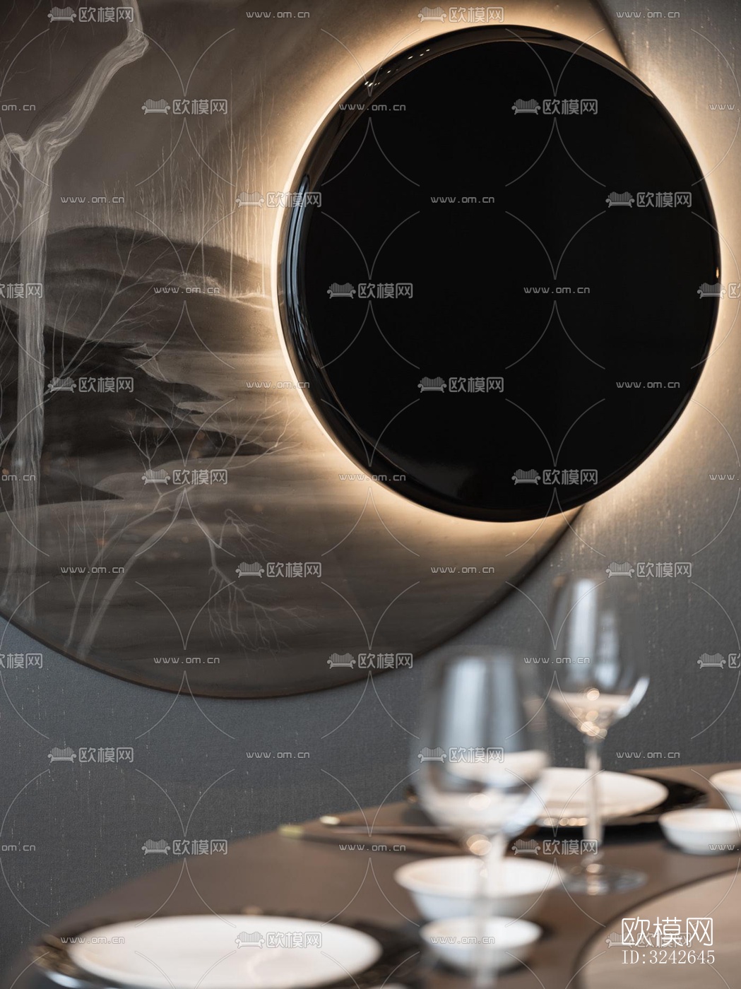 新中式中餐厅效果图下载（渲染图11）