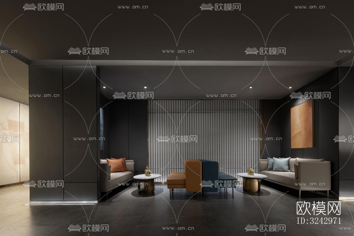 现代中餐厅效果图下载（渲染图1）