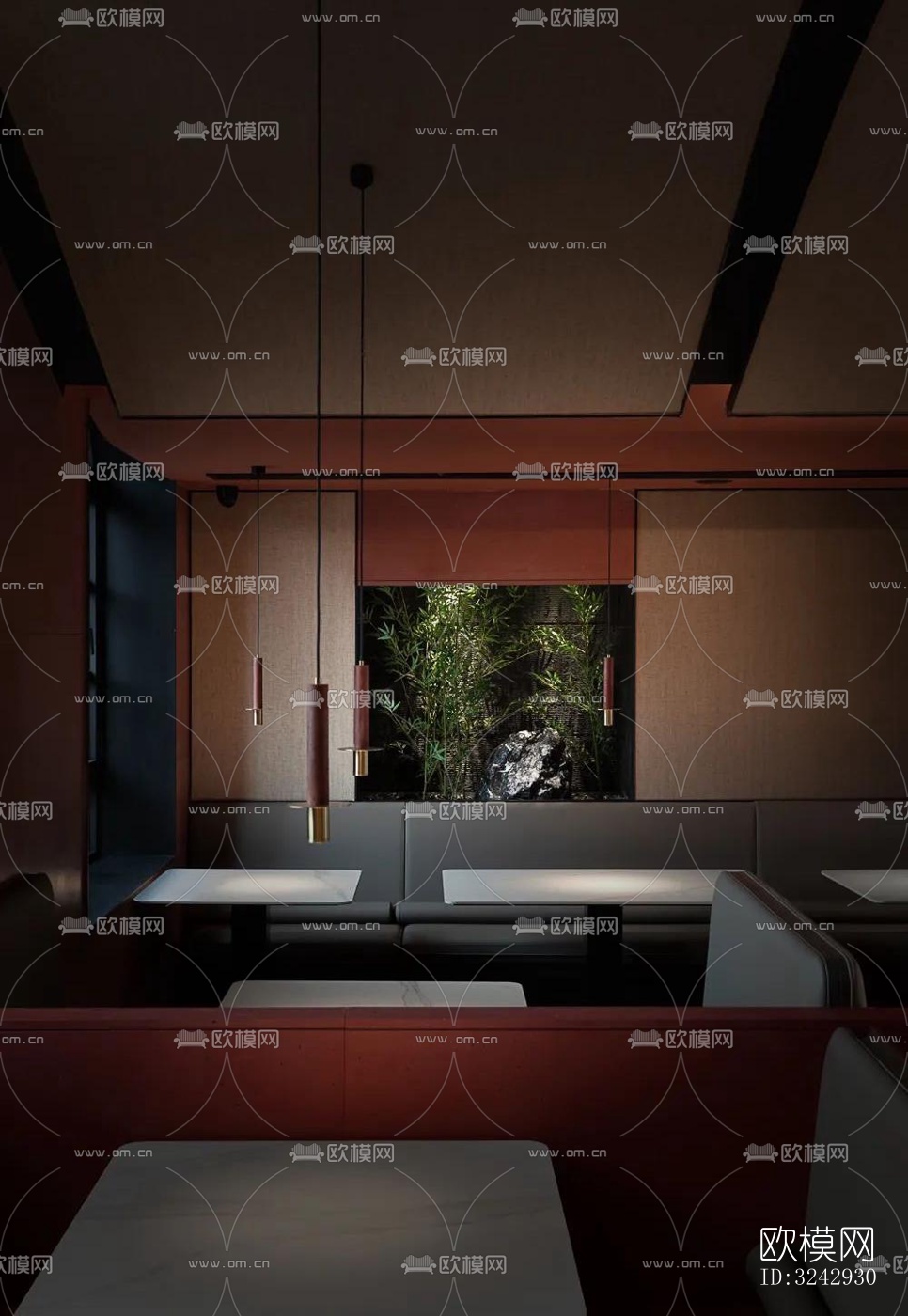 现代中餐厅效果图下载（渲染图14）