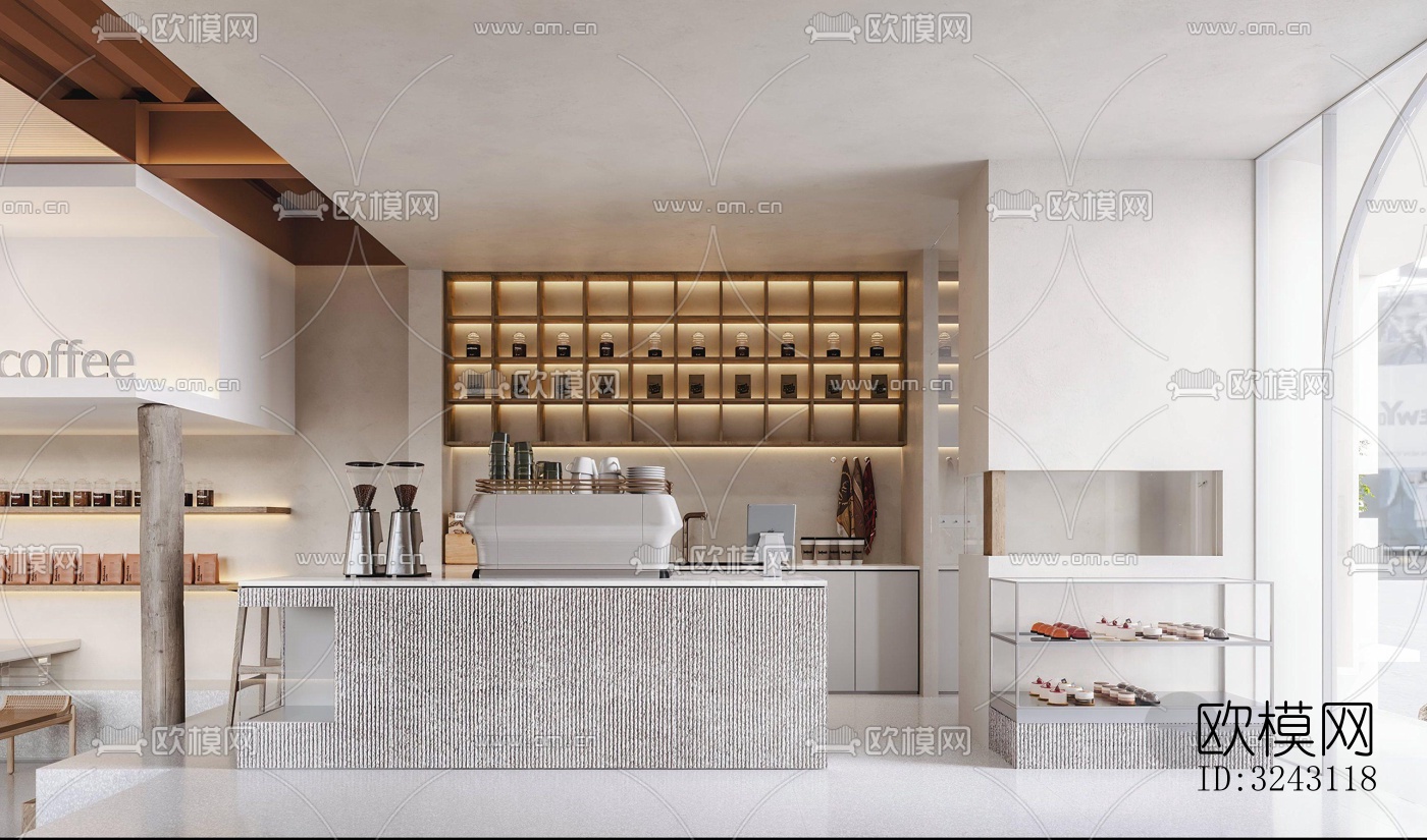 现代咖啡奶茶效果图下载（渲染图16）