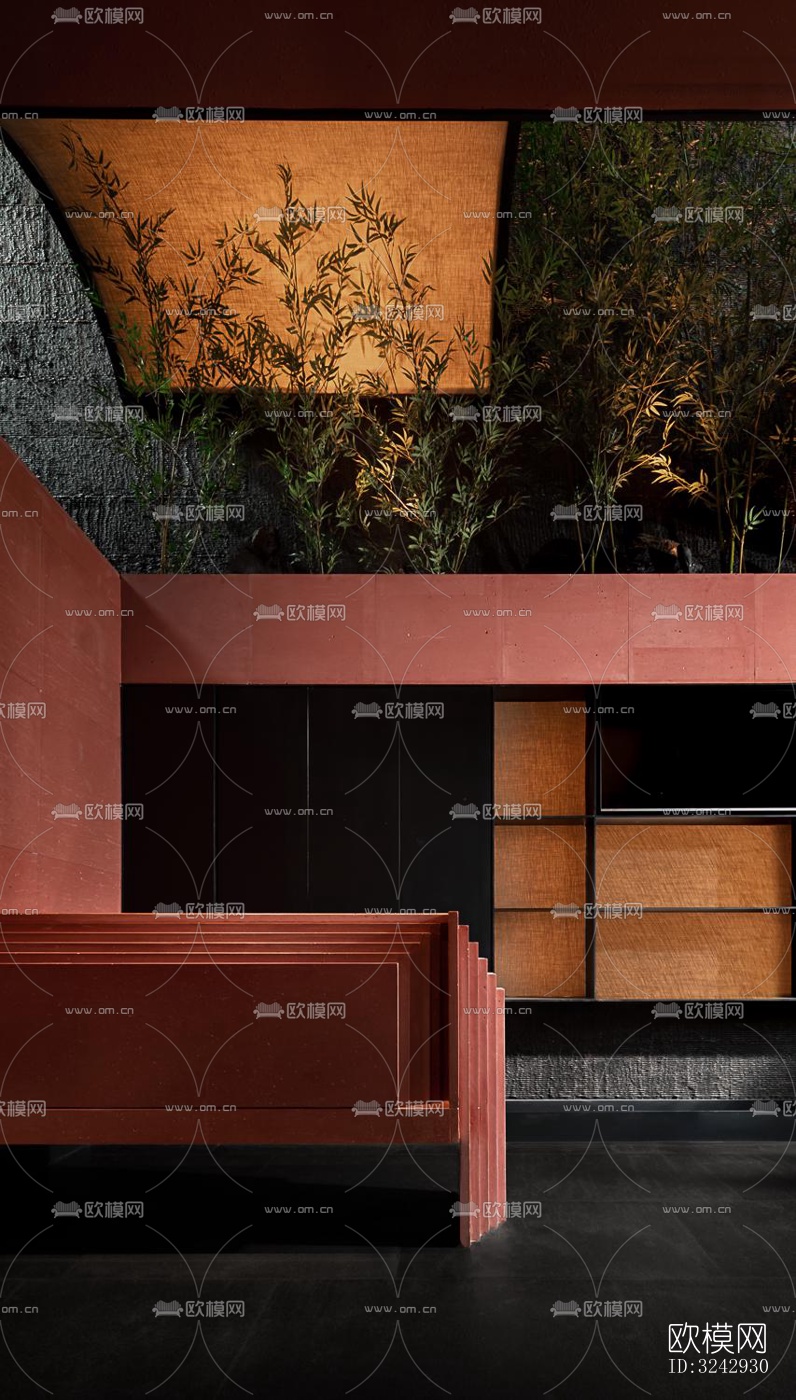 现代中餐厅效果图下载（渲染图7）