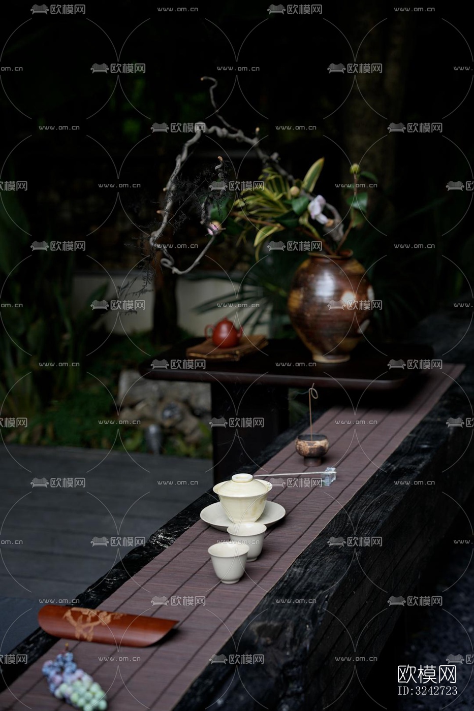 新中式中餐厅效果图下载（渲染图3）