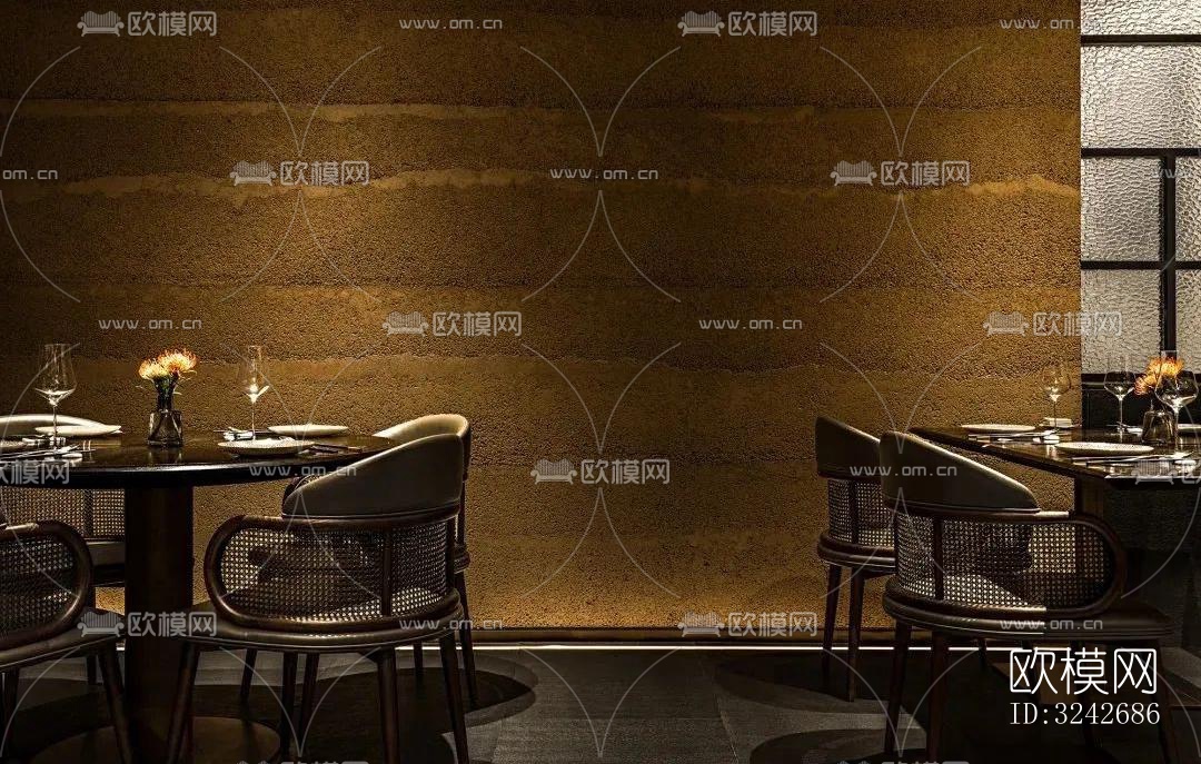 新中式中餐厅效果图下载（渲染图8）