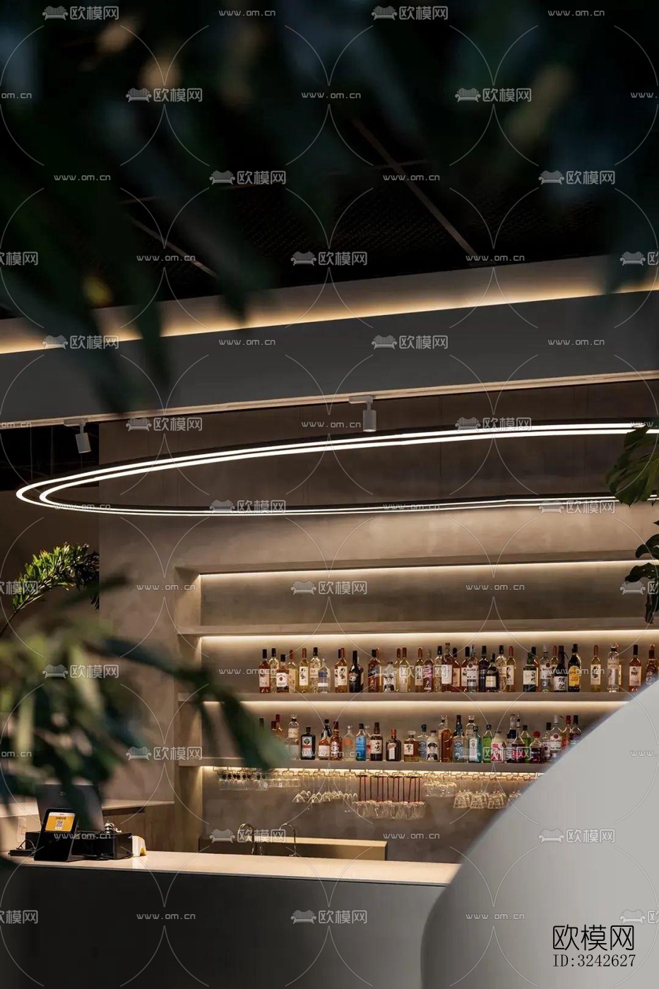 新中式中餐厅效果图下载（渲染图8）