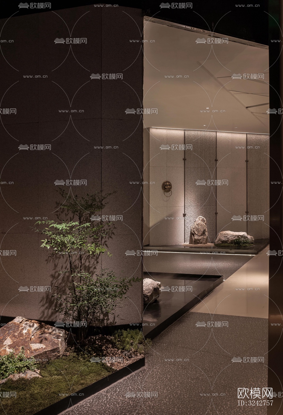 新中式中餐厅效果图下载（渲染图16）