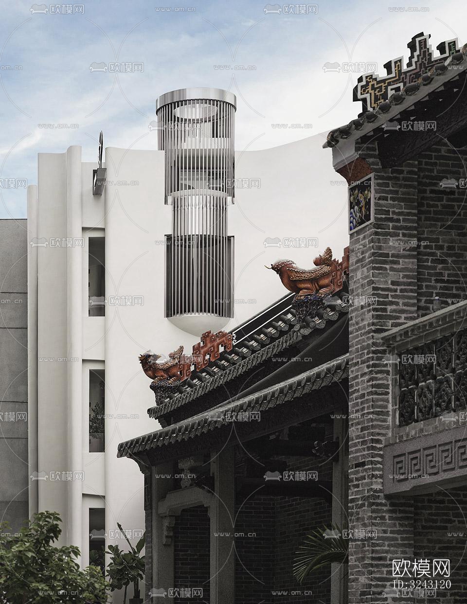 现代咖啡奶茶效果图下载（渲染图12）