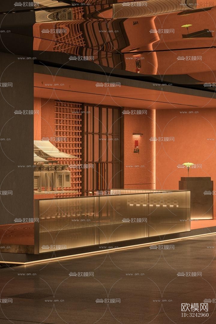 现代中餐厅效果图下载（渲染图13）