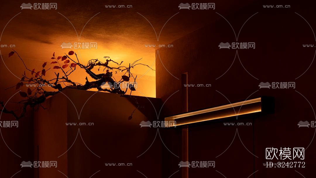 新中式中餐厅效果图下载（渲染图6）