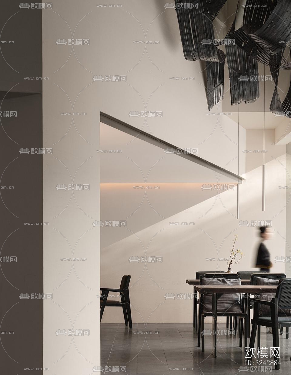 现代中餐厅效果图下载（渲染图6）