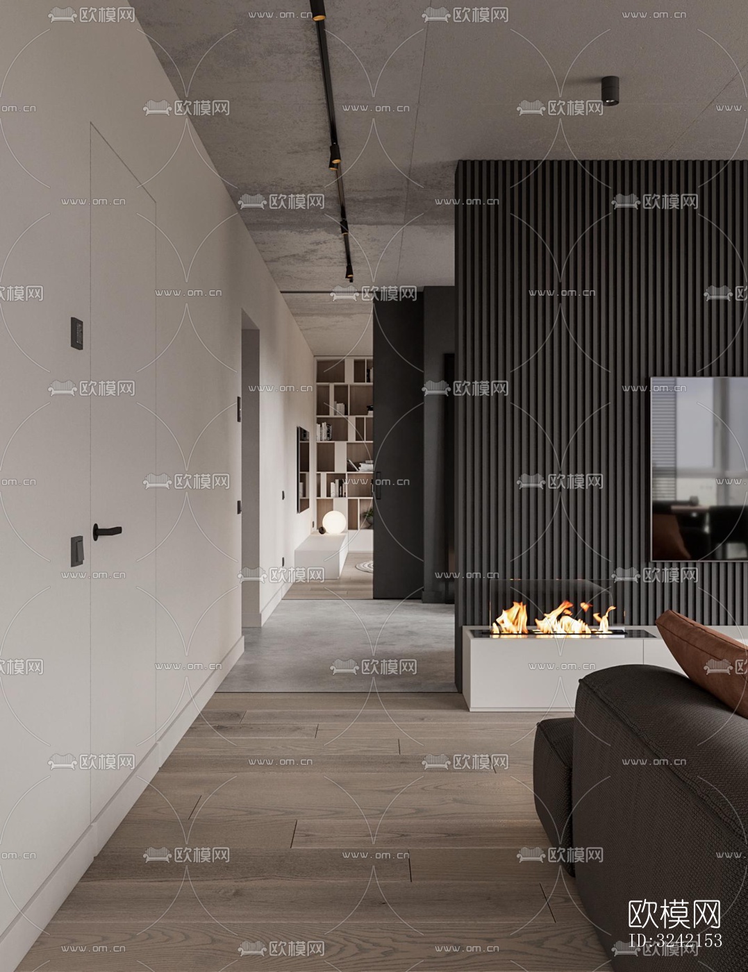 现代客餐厅效果图下载（渲染图14）